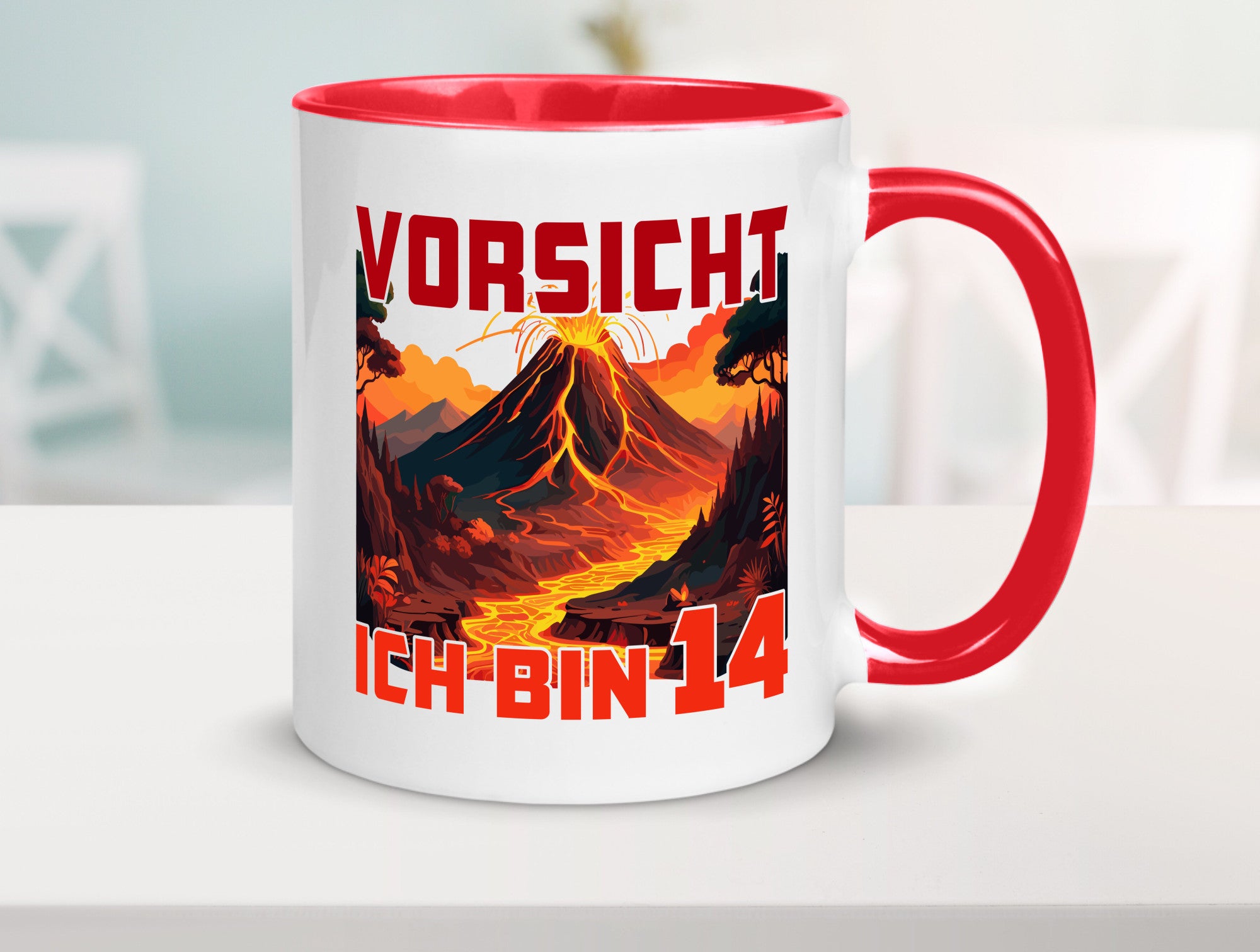 14. Geburtstag | 14 Jahre Vulkanausbruch Vulkan Geschenkidee Humor Tasse