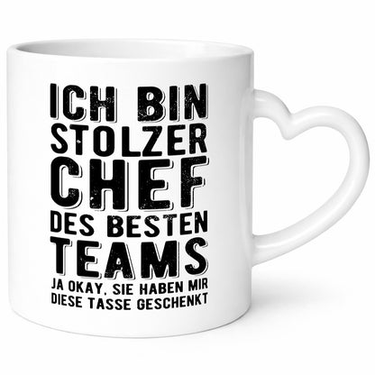 Ich bin stolzer Chef des besten Teams - Spruch Geschenk Arbeit Kollegen Büro