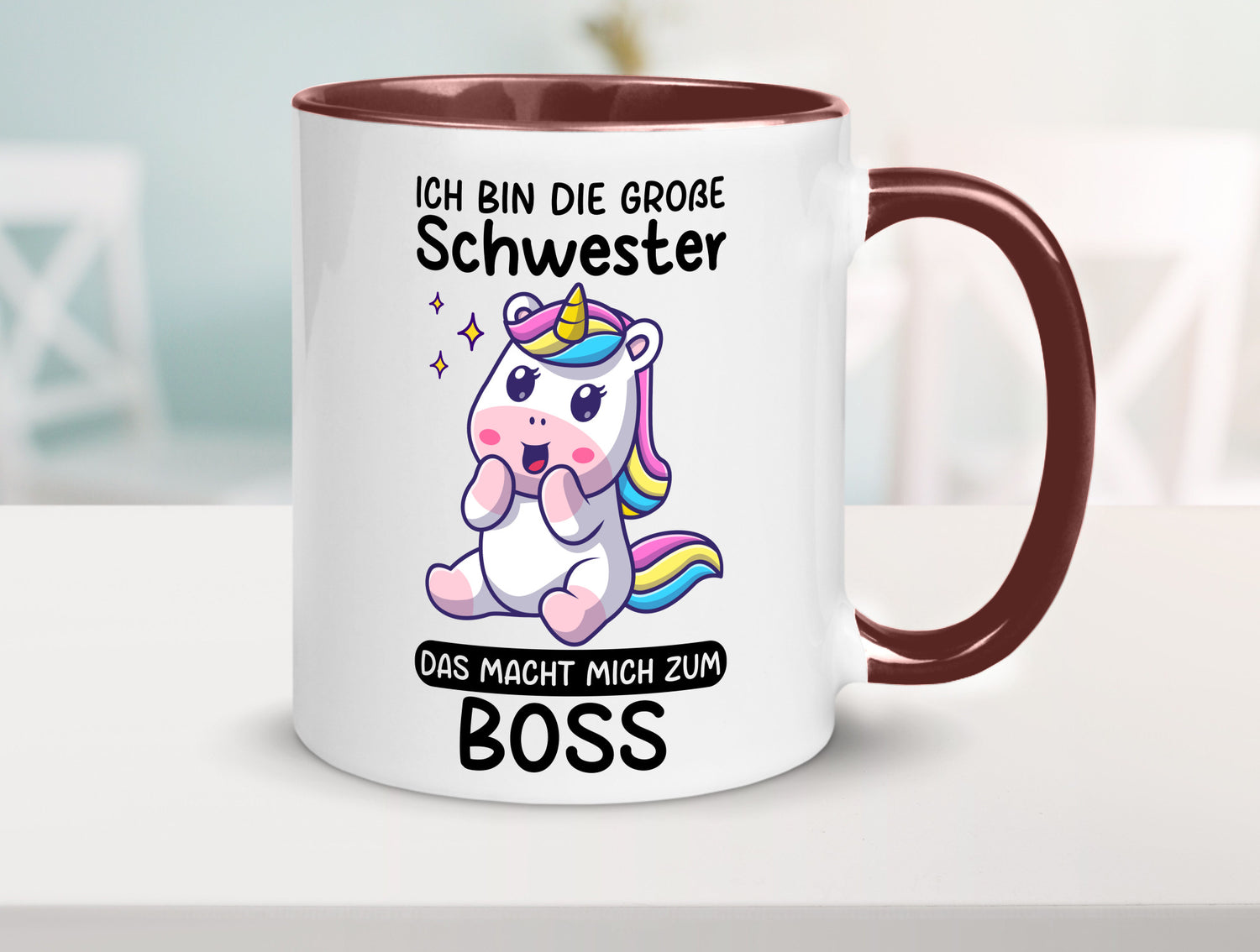 Große schwester macht mich zum Boss | Einhorn Geschwister lustiger Spruch
