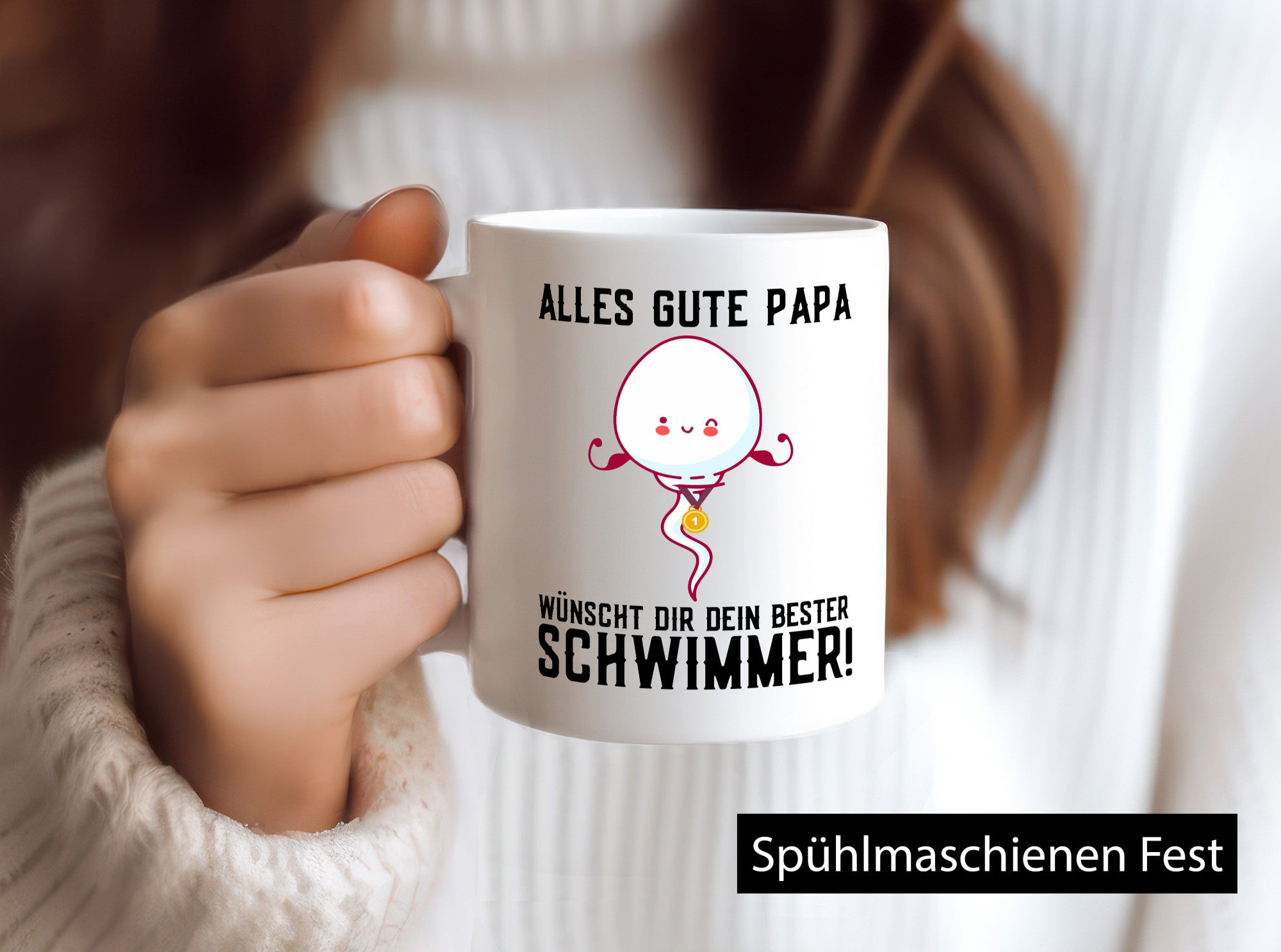 Alles Gute Papa | Vatertag Bester Schwimmer Medaille lustig Familie