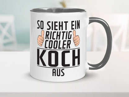 Richtig Cooler Koch | Chefkoch Humor Arbeit Kollegen Büro Geschenkidee Tasse