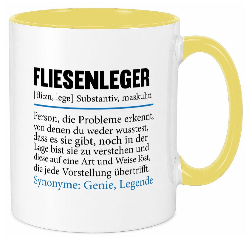 Fliesenleger | Beruf Fliesenlegen Bau lustig Arbeit Kollegen Büro Geschenk Tasse