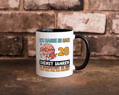28 Dienstjahre | Arbeit Kompetent Geschenkidee Kollegen Büro Humor Tasse
