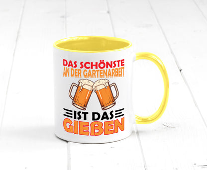 Das schönste an gartenarbeit ist Gießen | Biertrinker Geschenkidee Arbeit