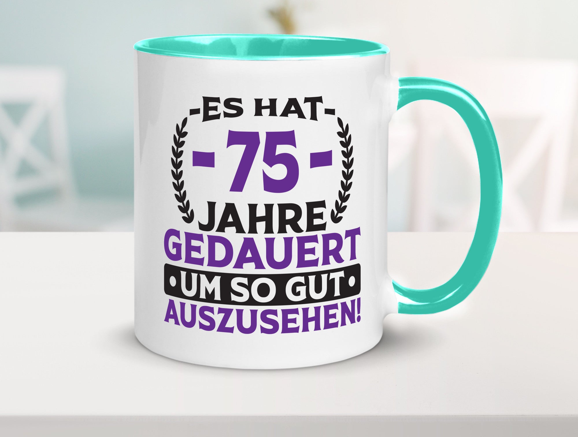 75 Jahre gedauert um so gut auszusehen | 75. Geburtstag Humor Geschenkidee Tasse