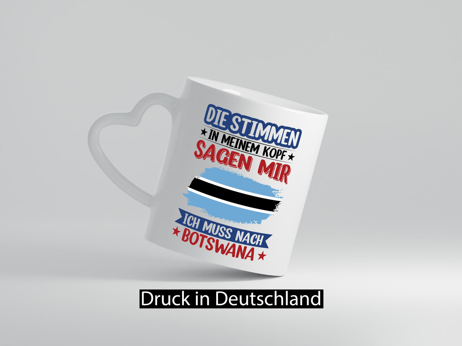 Botswana | Urlaub Stimmen in meinem Kopf Traumland Geschenkidee Humor Tasse