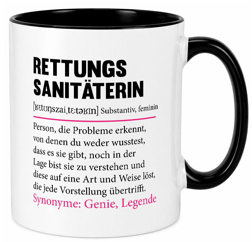 Rettungssanitäterin | Beruf Sanitäter Spruch v2 Humor Arbeit Kollegen Büro