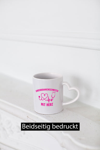 Kinderkrankenschwester mit Herz | Herzschlag Geschenkidee Humor Tasse