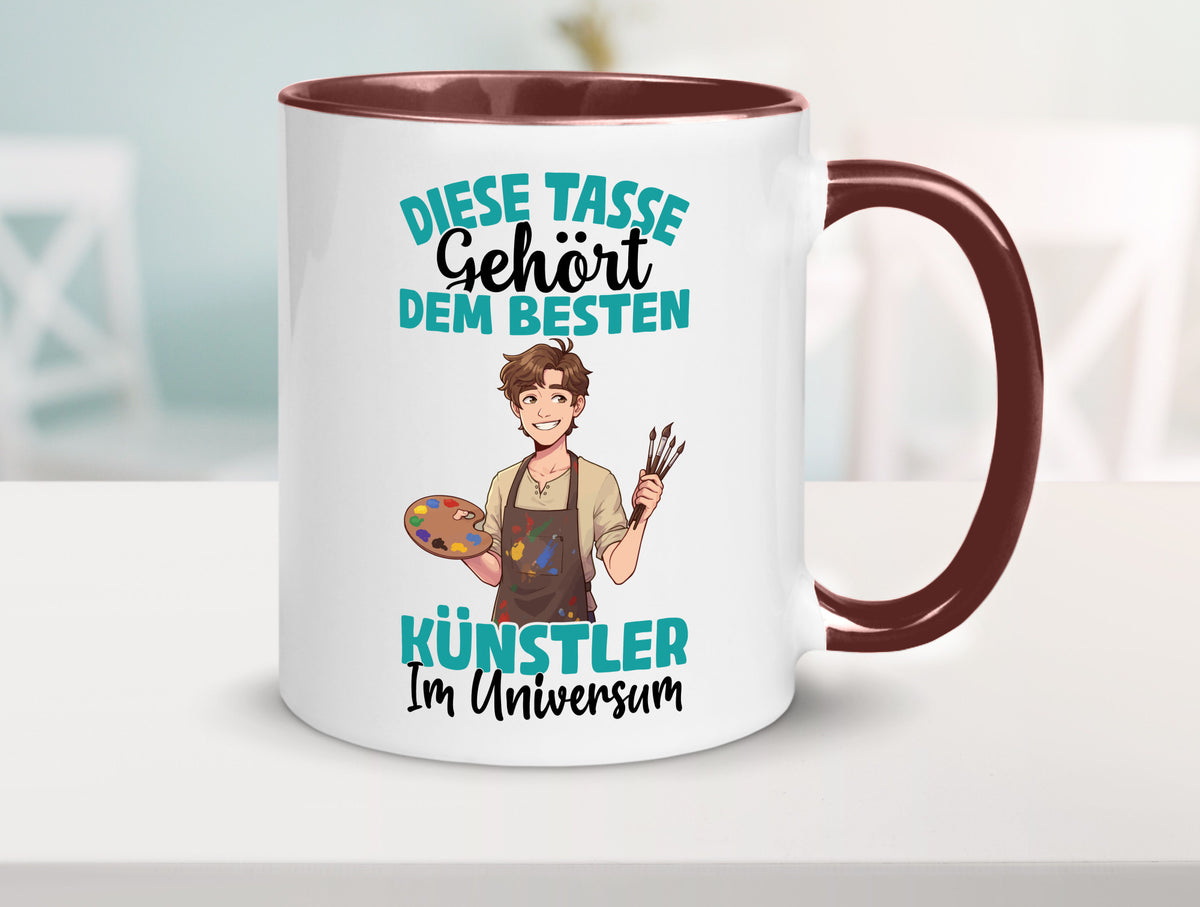 Im Universum: Künstler | Kunst Geschenkidee Humor Tasse