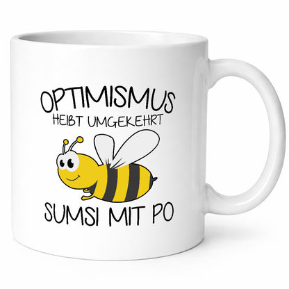 Optimismus umgekehrt heißt Sumsimitpo | Biene lustiger Spruch Geschenk Humor