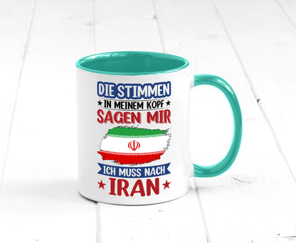 Iran | Urlaub Stimmen in meinem Kopf Traumland Humor Geschenkidee Tasse