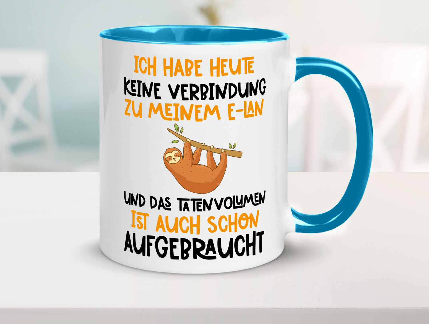 Tatenvolumen aufgebraucht | Spruch Humor Faultier Tierliebhaber Geschenkidee