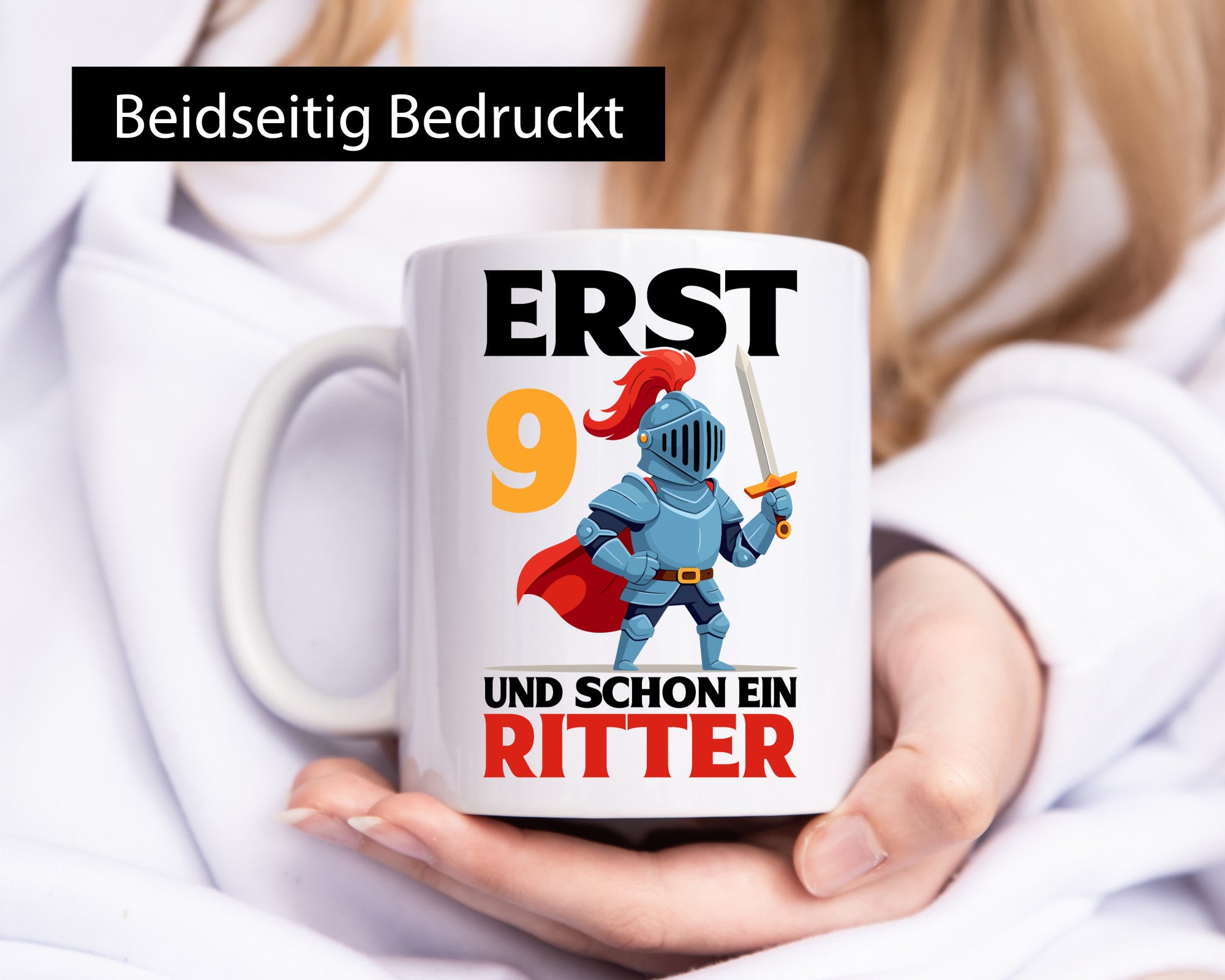 9. Geburtstag | 9 Jahre und schon ein Ritter lustig Geschenkidee Geschenk Tasse