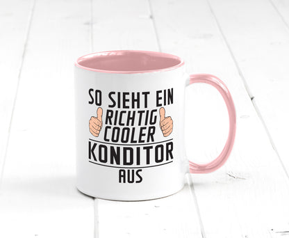 Richtig Cooler Konditor | Konditorei lustig Humor Geschenkidee Geschenk Tasse