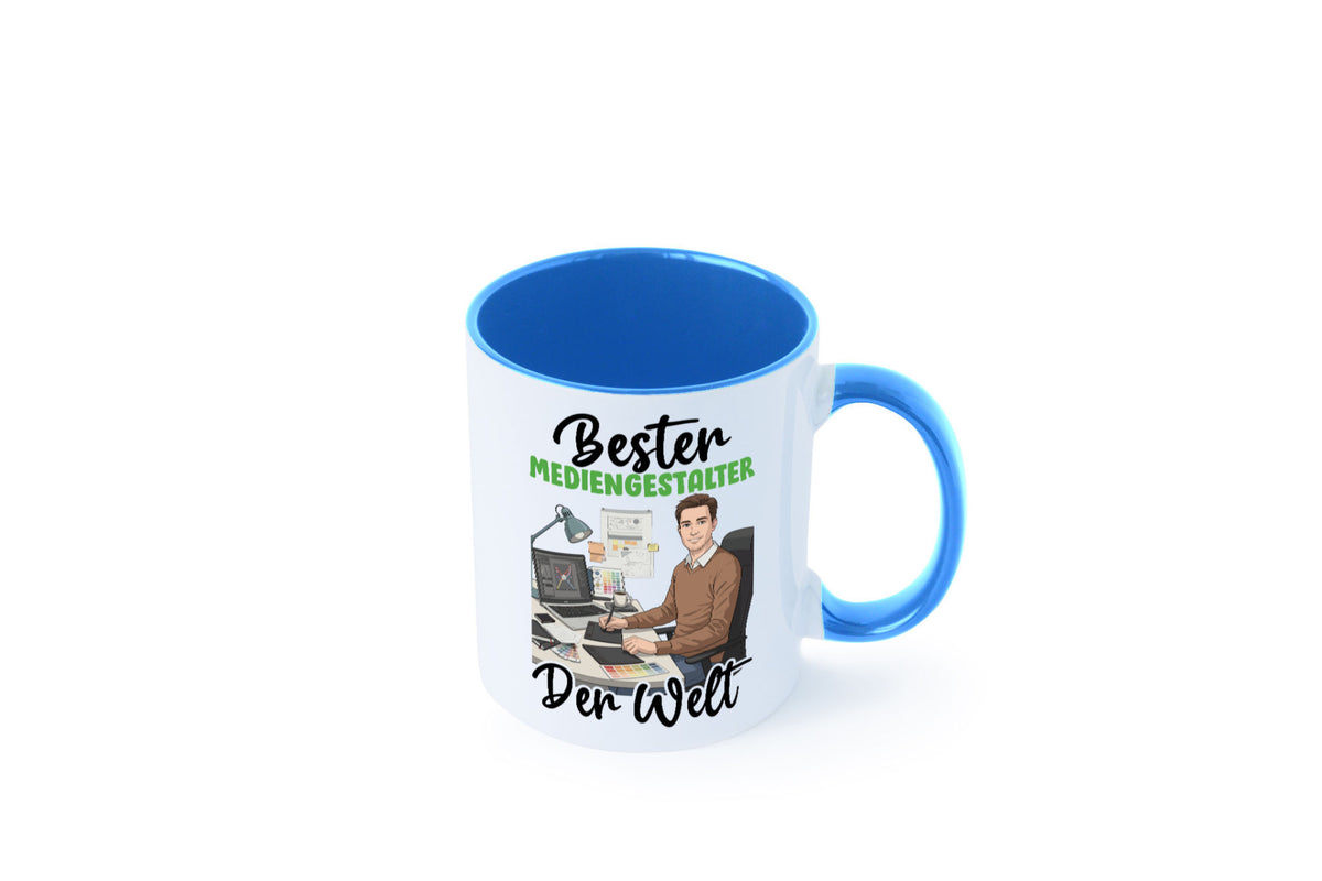 Bester Mediengestalter | Medien v2 Geschenk Humor Geschenkidee lustiger Spruch Tasse
