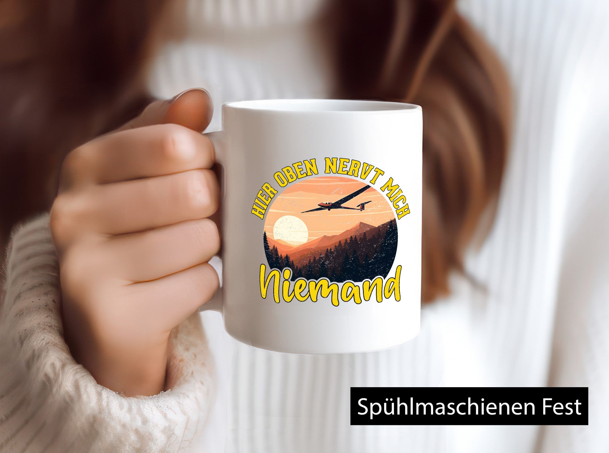 Hier nervt mich niemand | Segelflieger Segelfliegen lustig Humor Geschenkidee