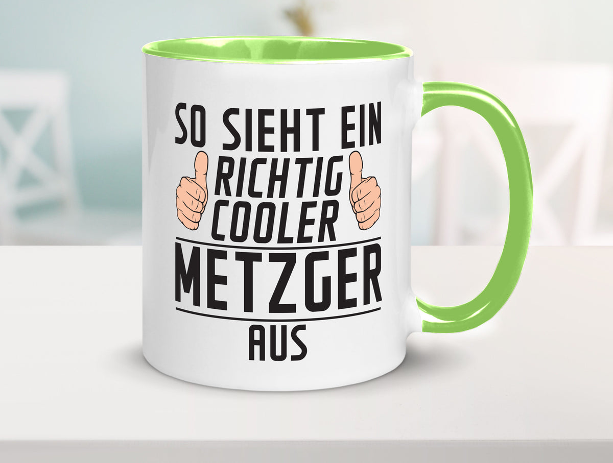 Richtig Cooler Metzger | Fleischer Metzgerei Geschenk Humor Geschenkidee Tasse