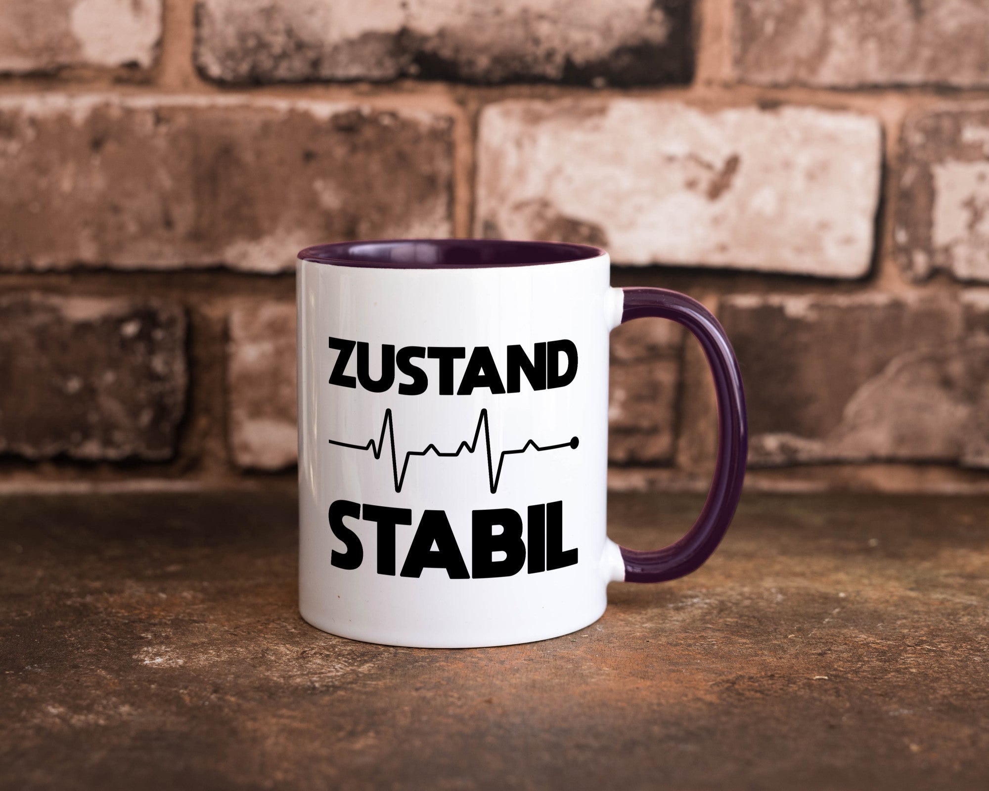 Zustand Stabil | Herzschlag Heartbeat lustiger Spruch Geschenk Humor