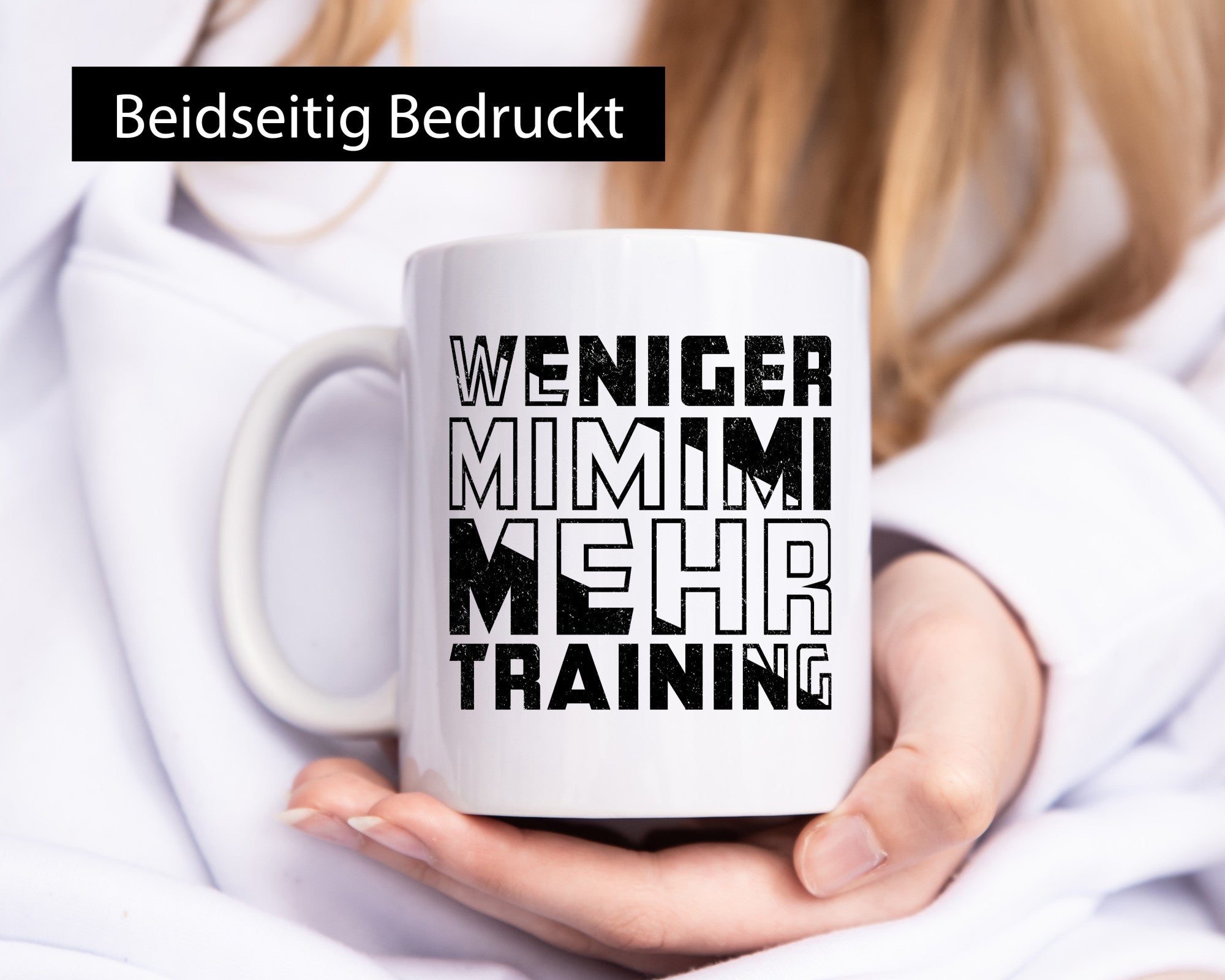 Weniger Mimimi mehr Trainig | Fitnessstudio v2 Geschenk Humor Geschenkidee