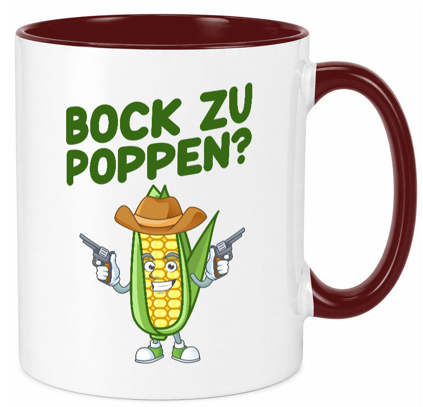 Bock auf Poppen | Mais Lustig Geschenk Humor Geschenkidee lustiger Spruch Tasse