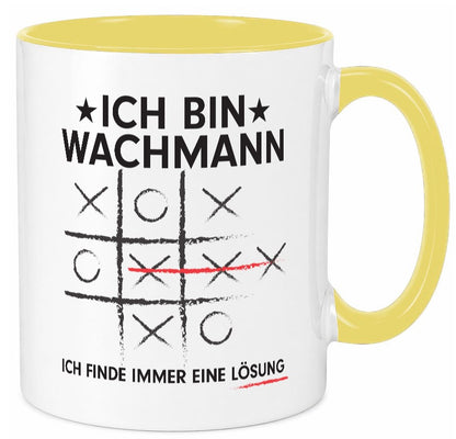 Löse Probleme: Wachmann | Wachpersonal Nachtwächter v3 lustig Humor Tasse