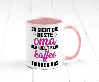 Beste Oma der Welt | Großmutter Tasse lustiger Spruch Geschenk Familie