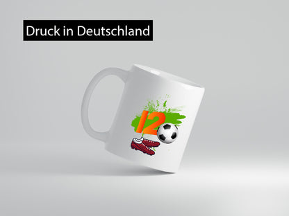 12. Geburtstag | Jungen Fußball Fußballspieler Humor Geschenkidee Tasse