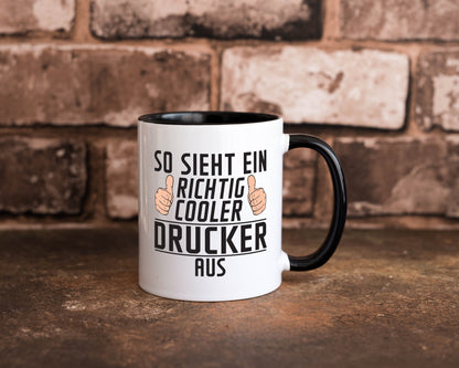 Richtig Cooler Drucker | Druckerei Print Medien Geschenk Humor Geschenkidee Tasse