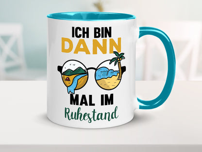 Bin dann mal im Ruhestand | Sonnenbrille Palme Meer lustig Jubiläum Geschenk
