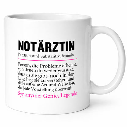 Notärztin | Spruch lustig Beruf Ärztin Humor v2 Geschenk Arbeit Kollegen Büro