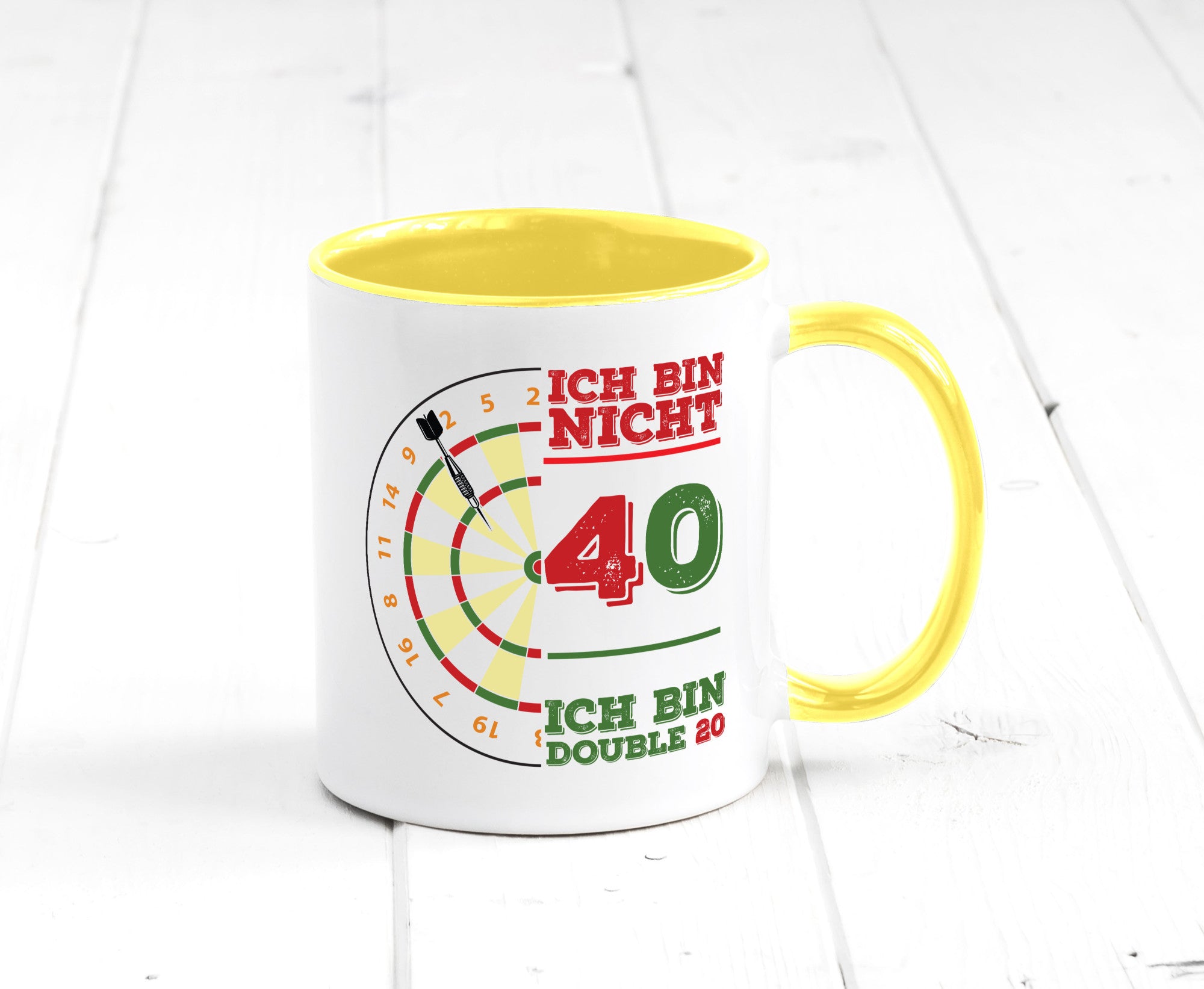Ich bin nicht 40 double 80 | Dart spieler Geschenkidee Humor Tasse