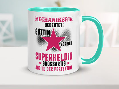 Bedeutung von Mechanikerin | KFZ Geschenkidee Humor Tasse