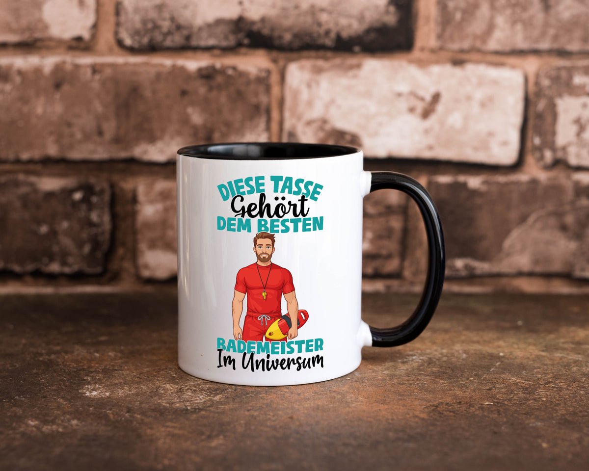 Im Universum: Bademeister | Rettungsschwimmer lustig Humor Geschenkidee Tasse
