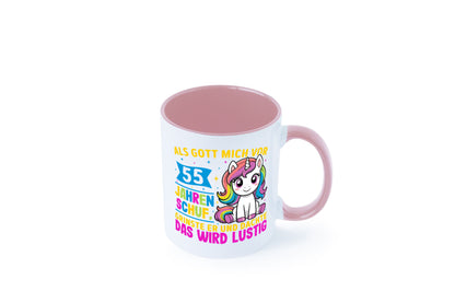 55. Geburtstag | Als Gott mich schuf 40 Jahre v2 lustiger Spruch Geschenk