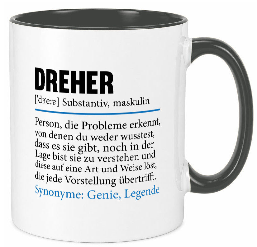 Dreher Humor | Fräser Zerspannungsmechaniker Geschenkidee Tasse