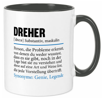 Dreher Humor | Fräser Zerspannungsmechaniker Geschenkidee Tasse