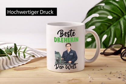 Beste Dreherin | Fräser Dreher Geschenkidee Humor Tasse