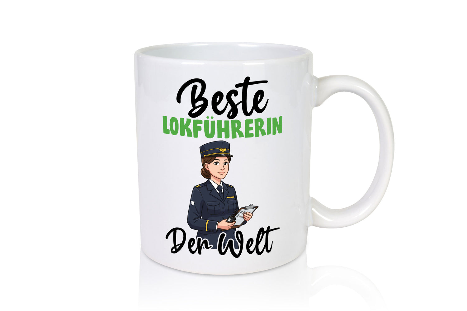 Beste Lokführerin | Zug Beruf v2 Humor Arbeit Kollegen Büro Geschenkidee Tasse