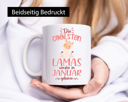 Die Coolsten Lamas werden im Januar Geboren | Lama Geschenk Humor Geschenkidee