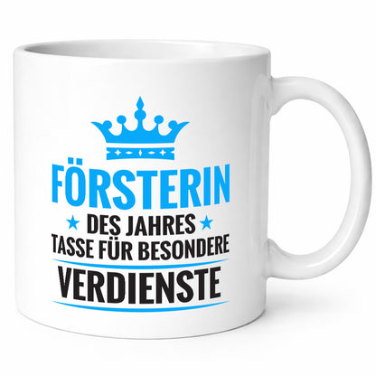 Besonderer Verdienst: Försterin | Forst Arbeit Geschenkidee Kollegen Büro Humor