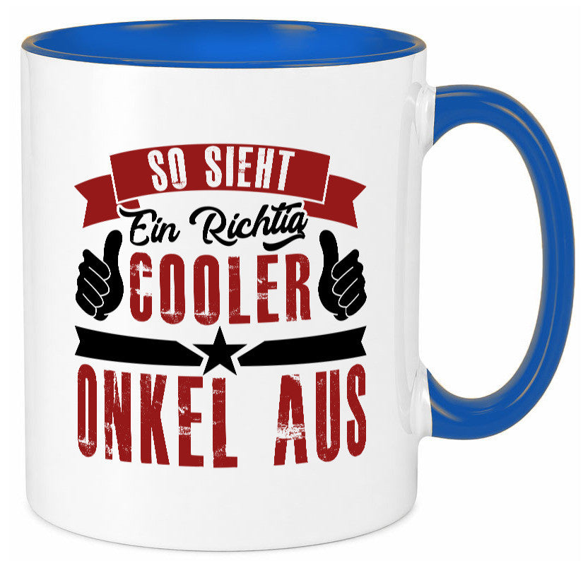 So sieht ein richtig cooler Onkel aus | lustig Humor Geschenkidee Geschenk Tasse