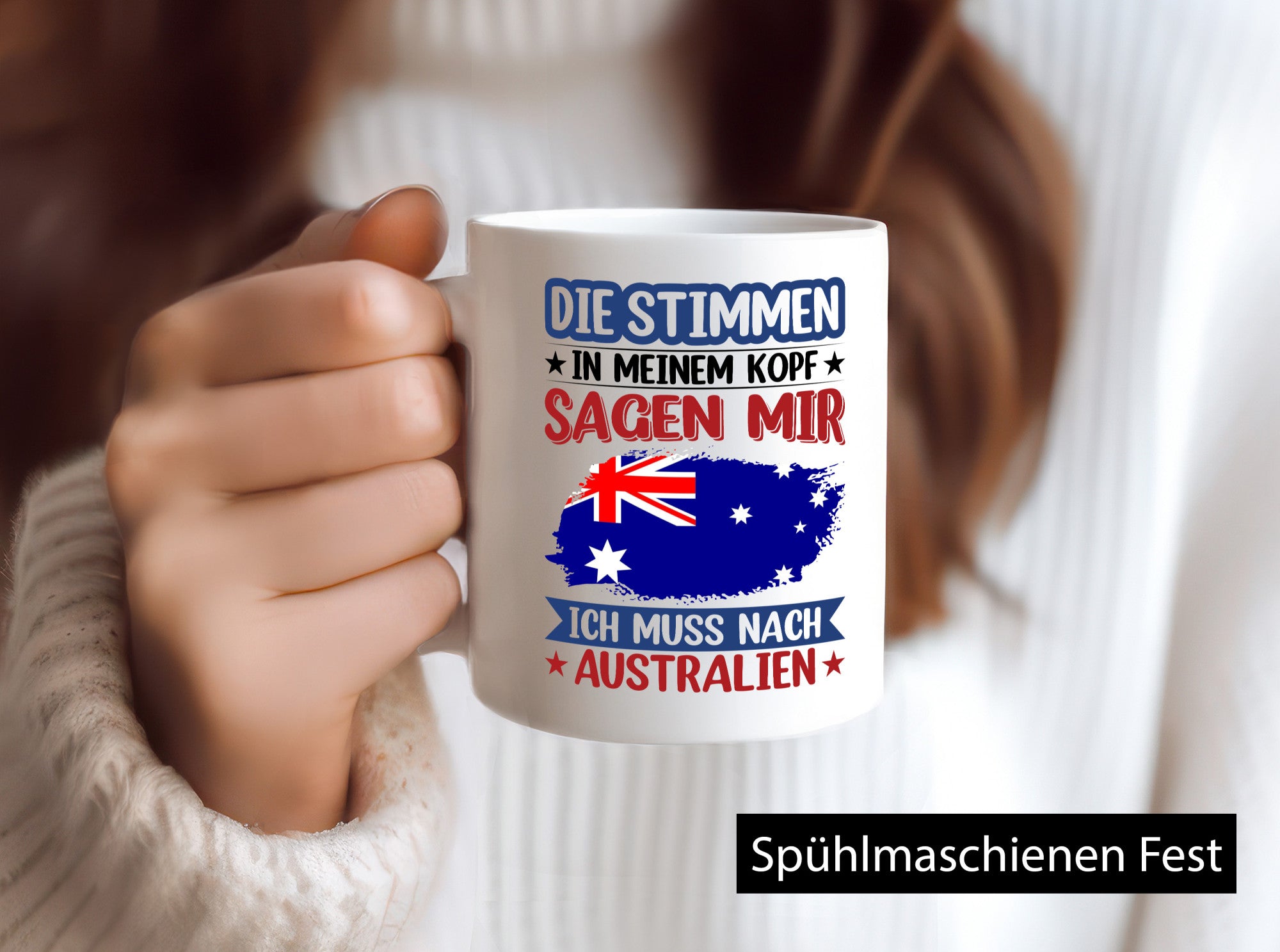 Australien | Urlaub Stimmen in meinem Kopf Traumland Geschenkidee Humor Tasse