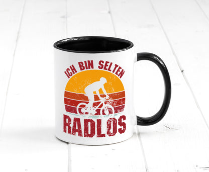 Ich bin Selten Radlos | Radfahrer Mountainbike Humor Geschenkidee Tasse