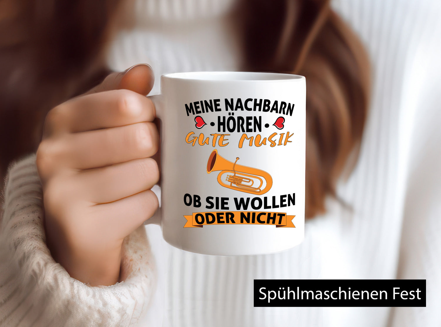 Meine Nachbarn hören Gute Musik | Nachbarschaft Geschenkidee Humor Tasse