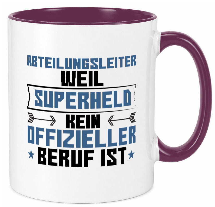Superheld Abteilungsleiter| Führungskraft Geschenkidee Humor Tasse