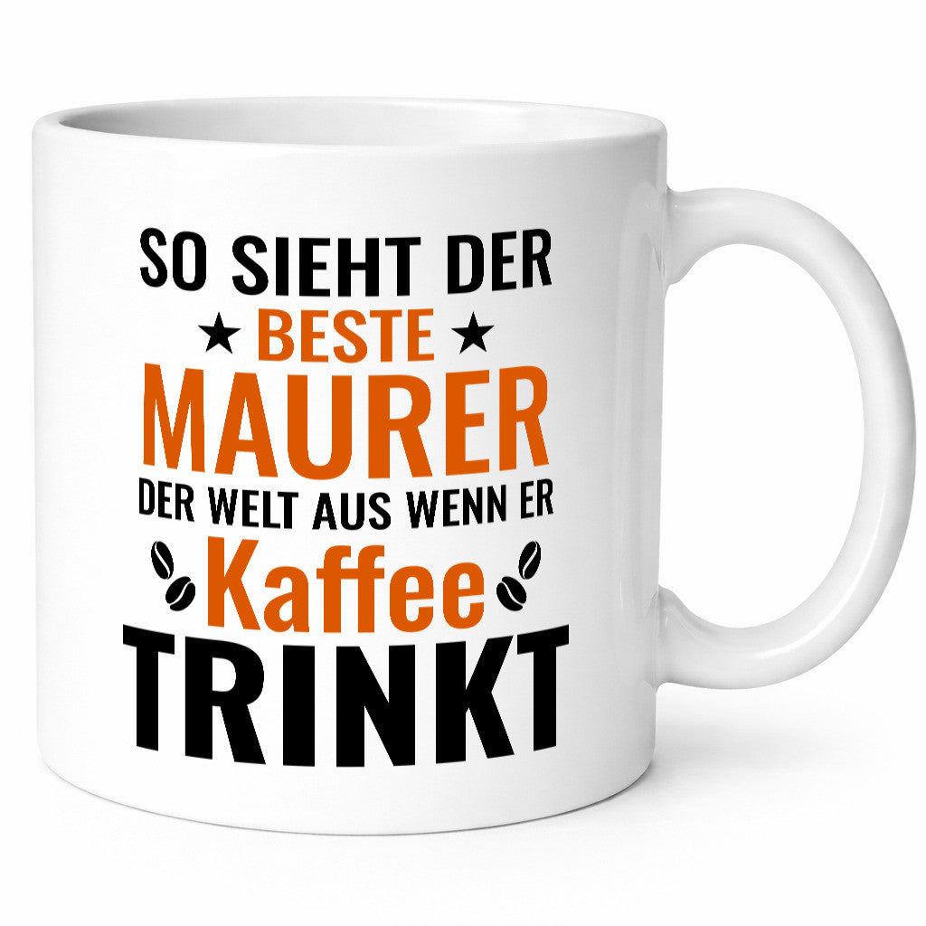 Kaffee trinkt: Maurer | Bau Handwerker Geschenk Humor Geschenkidee lustiger
