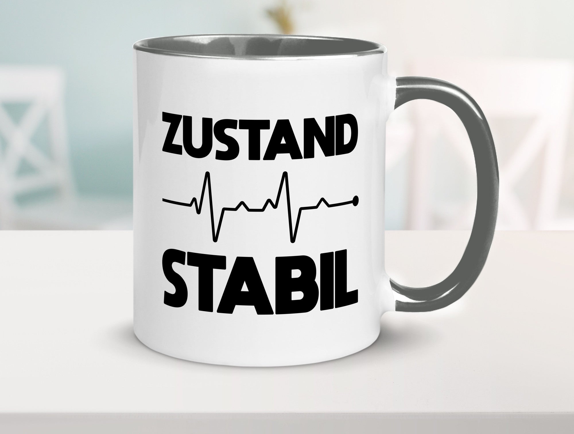 Zustand Stabil | Herzschlag Heartbeat lustiger Spruch Geschenk Humor