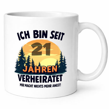 Ich bin Verheiratet | 21. Hochzeitstag Ehepaar lustiger Spruch Geschenk Humor