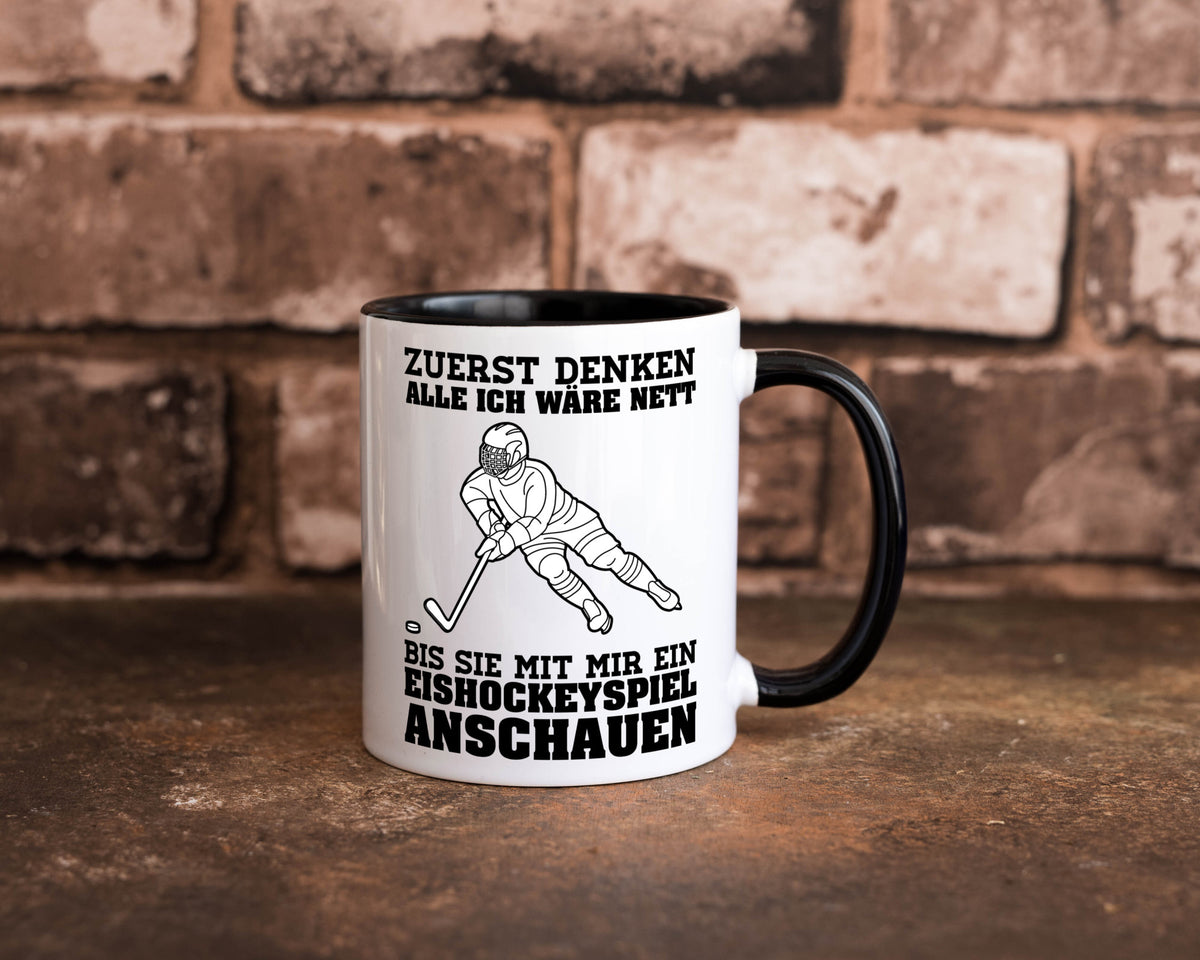 Eishockeyspiel | Eishockeyfan Tasse Eishockeyspieler Humor Geschenkidee