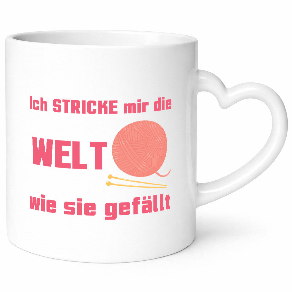 Ich stricke mir die welt wie sie gefällt | Häkeln lustiger Spruch Geschenk
